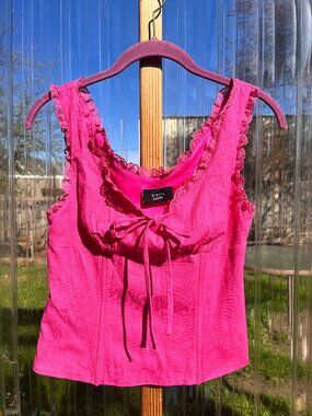 Vici Hot Pink Fitted Blouse
